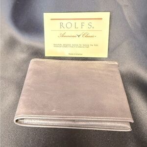 ROLFS Royal Crest Mustang Gray Bi-fold Wallet ~ CC Holder ~ ID Card
